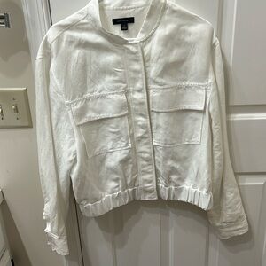 Linen bomber jacket